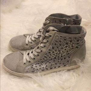 💕GRAY SUEDE HIGH TOPS💕